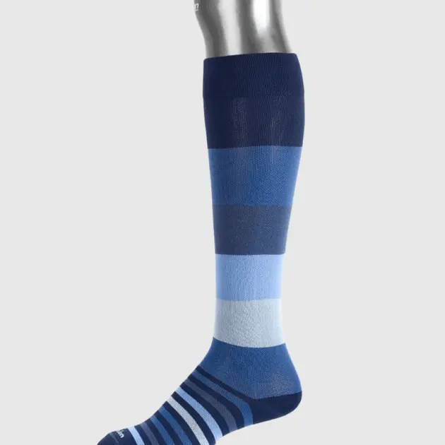 Medias de Compresión - CMO200 Azul Bloques Microfibra