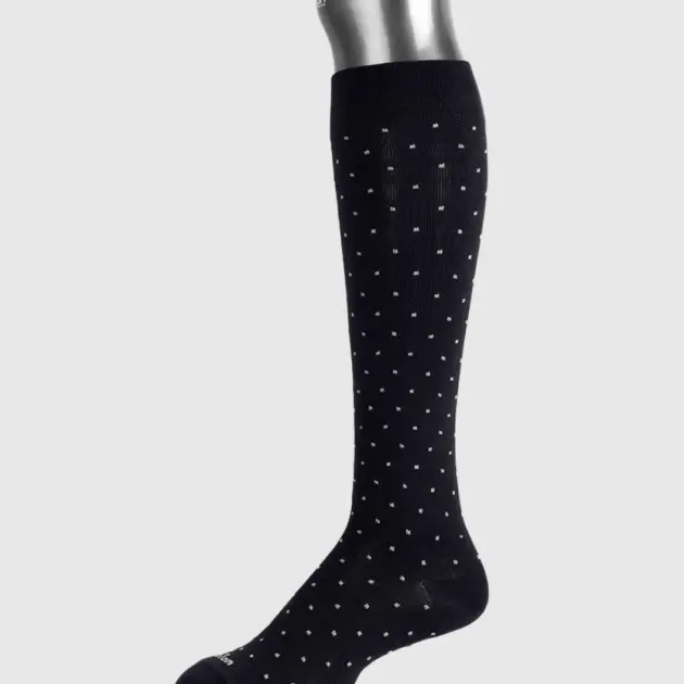 Medias de Compresión - CMO202 Negro Puntos Microfibra