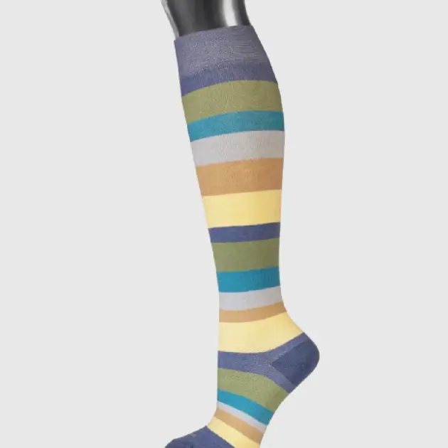 Medias de Compresión - CMO208 Pastel Bloques Algodón